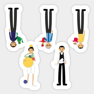 jugglers and puppeteers cartoon Sticker